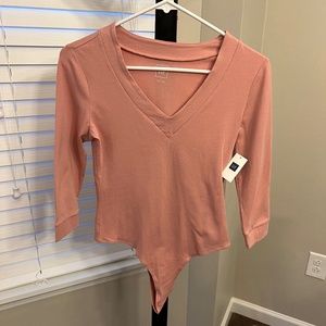 NWT Gap Pink Thong Bodysuit - S